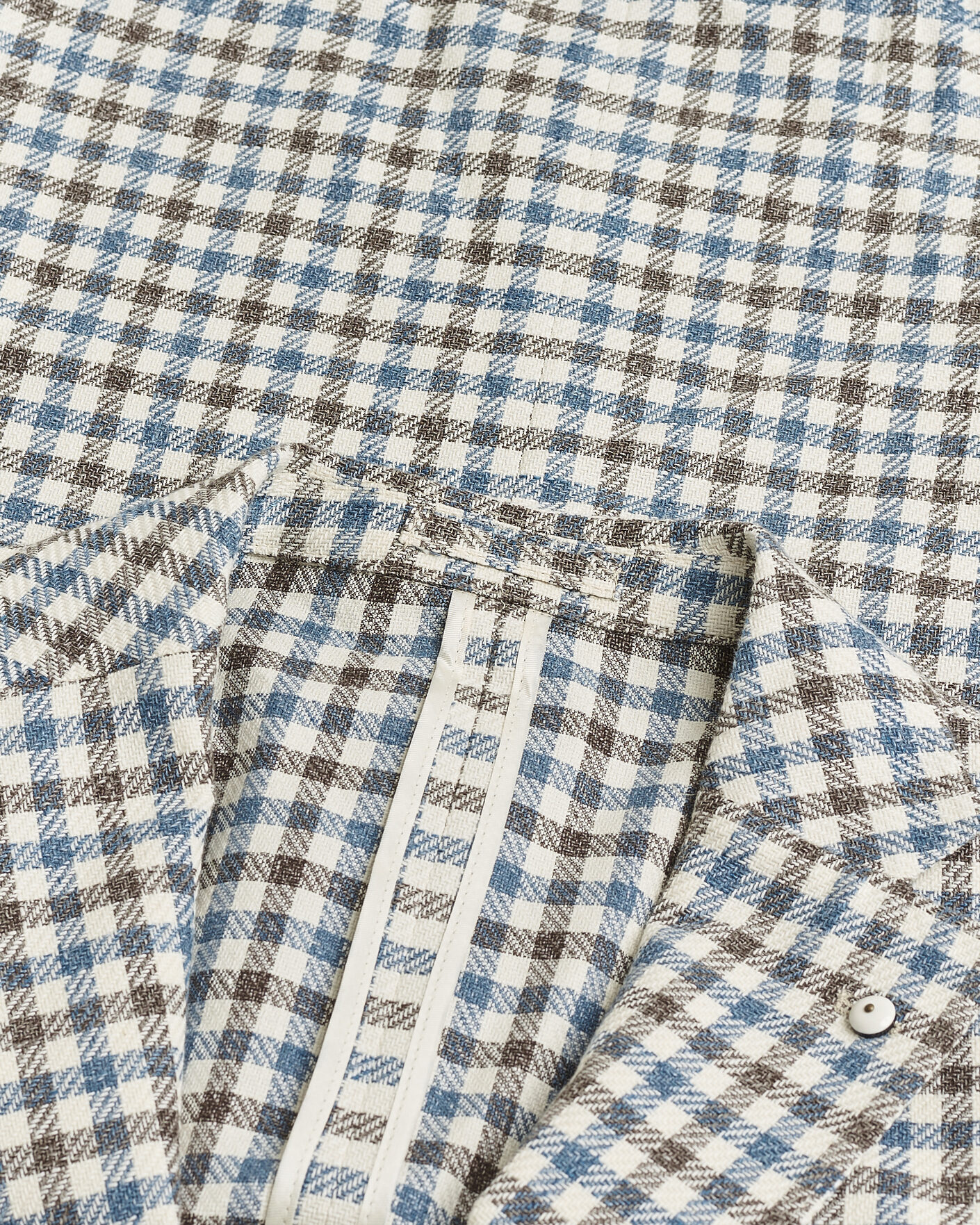 Heren | Pre-owned Blazers | Pre-owned | L.B.M. 1911 Jack Regular Fit Checked Blazer Blue/Brown 52