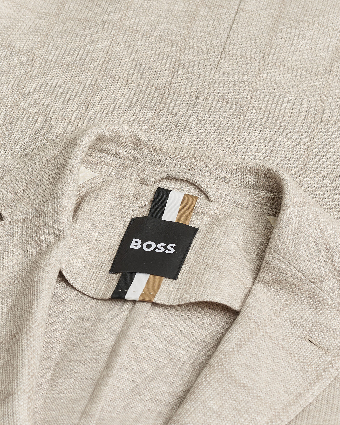 Heren | Pre-owned Blazers | Pre-owned | BOSS BLACK Hanry Checked Jersey Patch Pocket Blazer Open White 52
