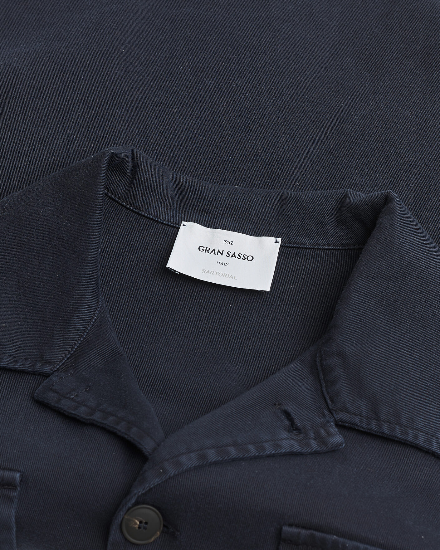 Heren | Pre-owned Jassen | Pre-owned | Gran Sasso Cotton Twill Safari Jacket Navy 50