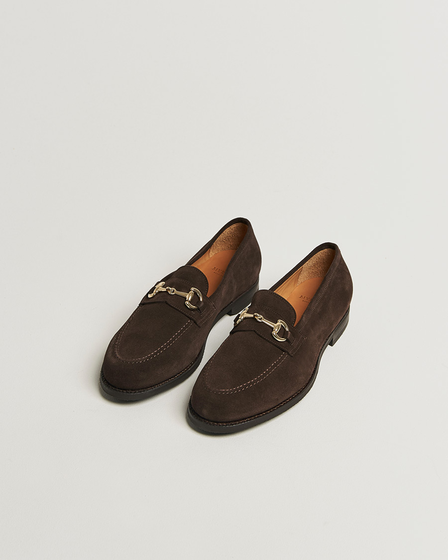Heren | Pre-owned Goodyear genaaide schoenen | Pre-owned | Myrqvist Karlberg Loafer Dark Brown Suede UK8,5 - EU42,5