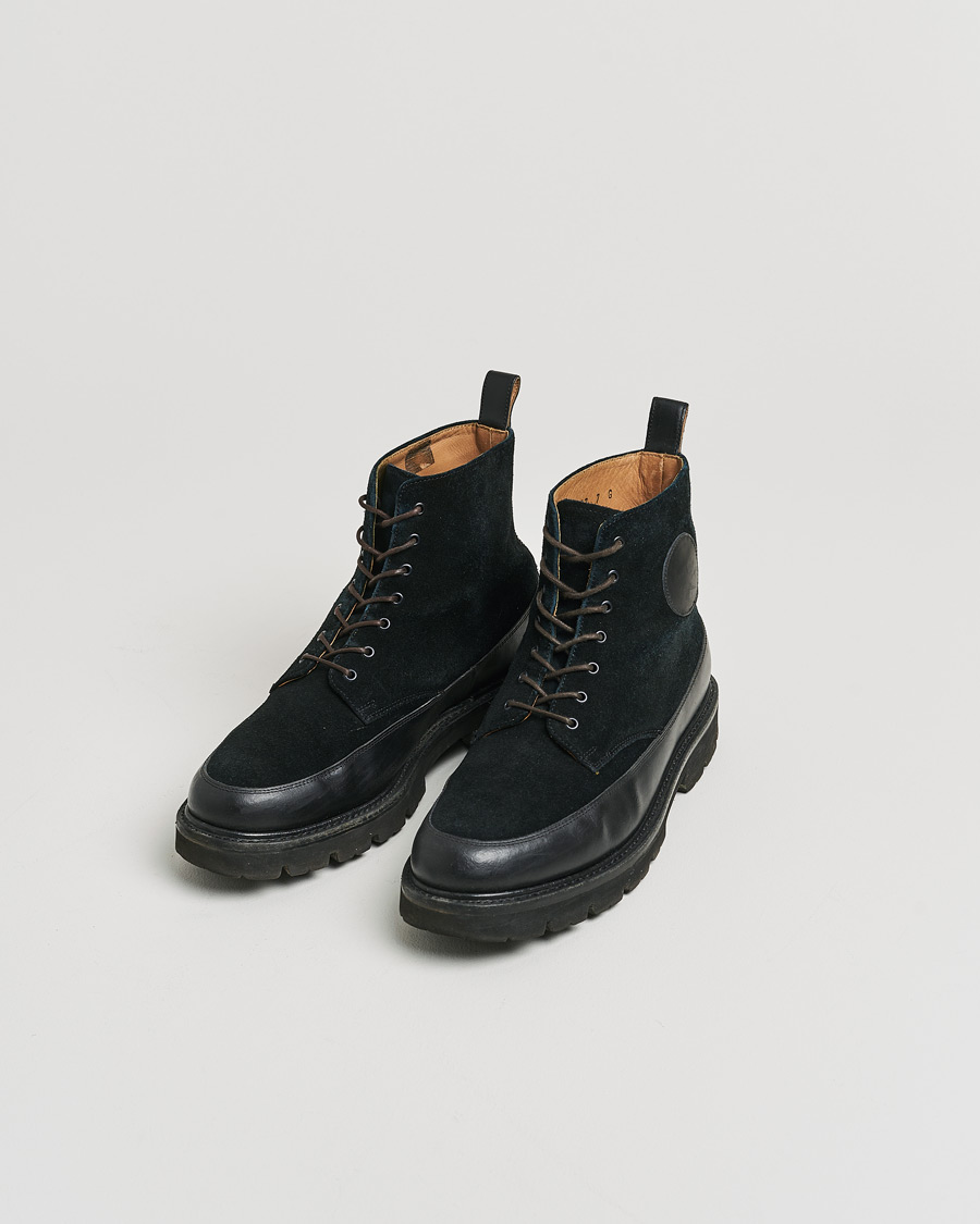Heren | Laarzen | Pre-owned | Grenson Anton Suede Boot Black UK7 - EU41