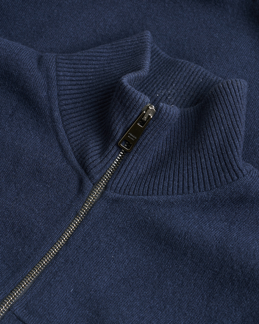Heren | Pre-owned Truien | Pre-owned | Prada Cashmere Blend Full Zip Cardigan Navy 50