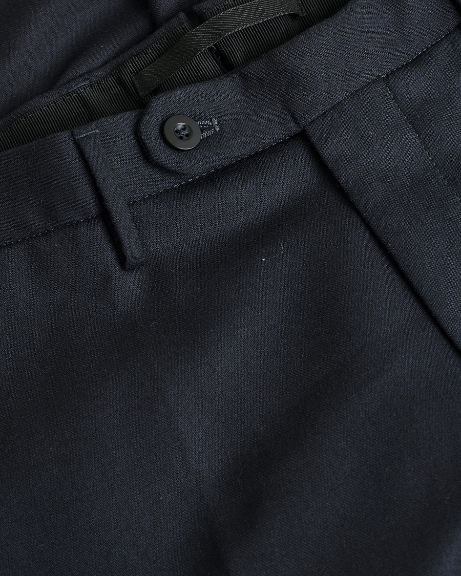 Heren | Pre-owned Broeken | Pre-owned | Slowear Tekno Sartorial Flannel Trousers Navy 44