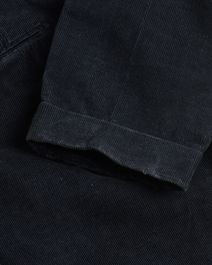 Heren | Pre-owned Broeken | Pre-owned | Incotex Slim Fit Garment Dyed Slacks Navy