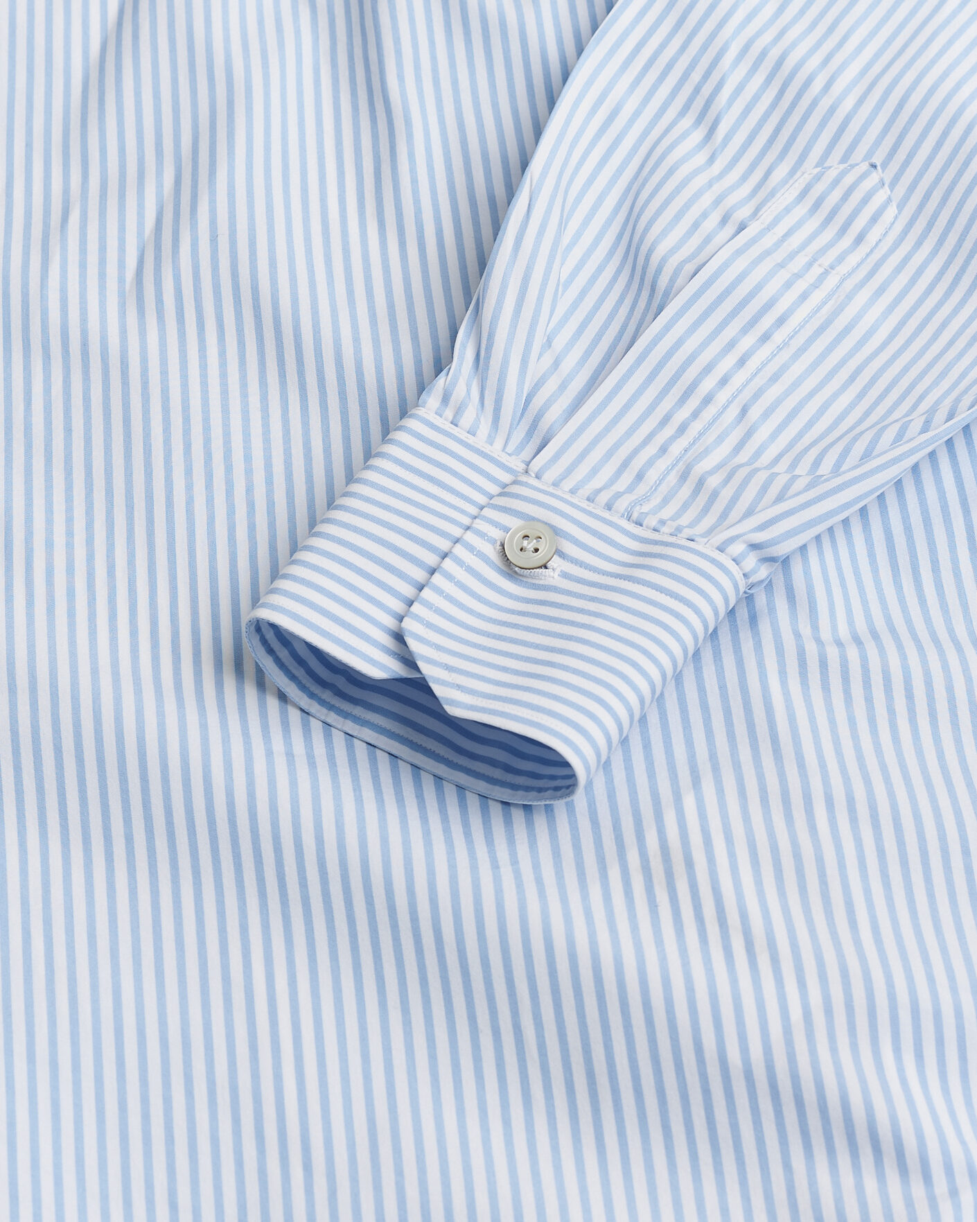 Heren | Pre-owned Overhemden | Pre-owned | Kiton Cotton Dress Shirt Light Blue Stripe 38 - S
