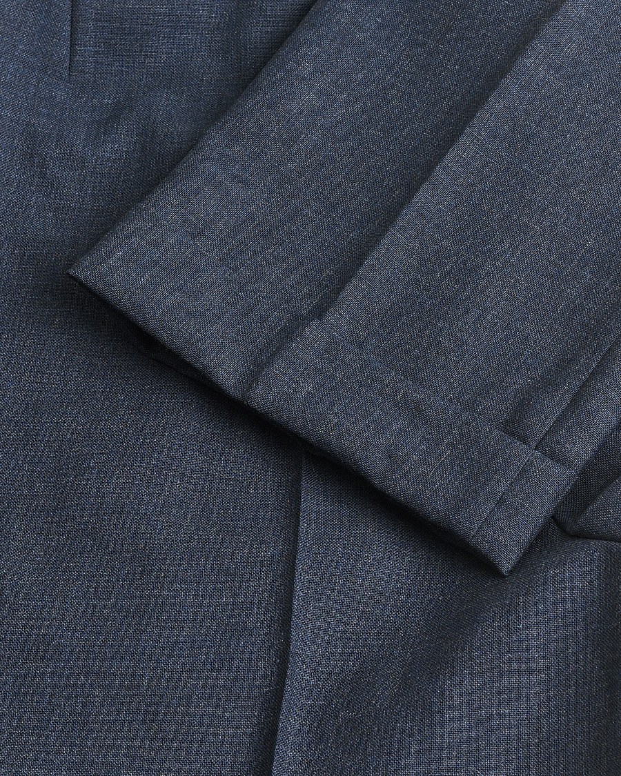 Heren | Pre-owned Broeken | Pre-owned | Berg&Berg High Waisted Double Pleated Wool Trousers Blue 52