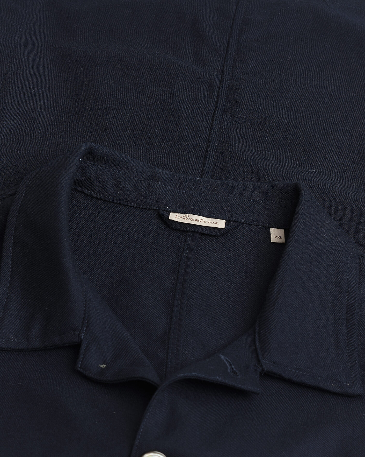 Heren | Pre-owned Overhemden | Pre-owned | Stenströms Wool Overshirt Navy XXL