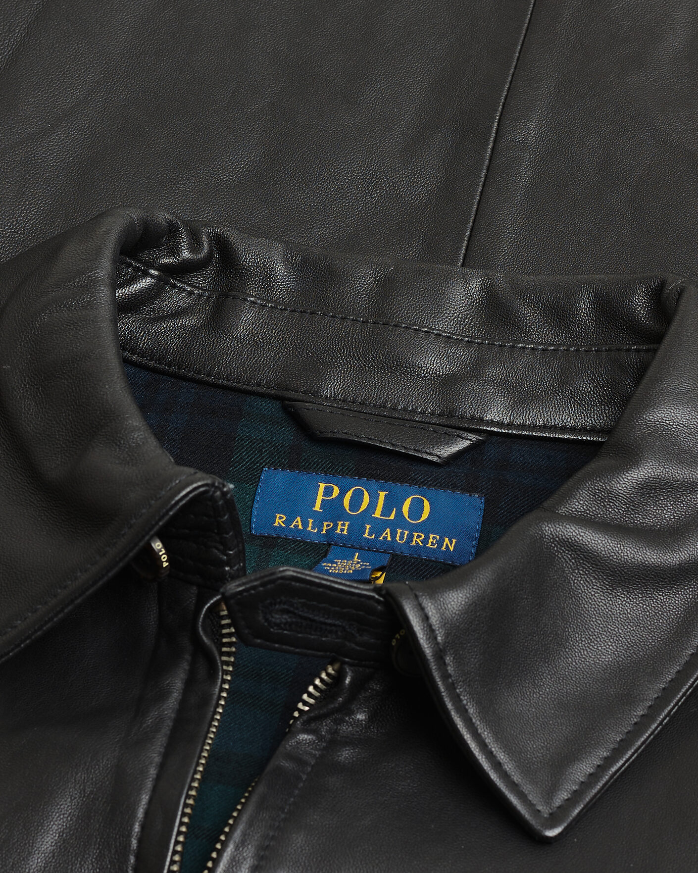 Heren | Pre-owned Jassen | Pre-owned | Polo Ralph Lauren Maxwell Windbreaker Leather Jacket Polo Black L
