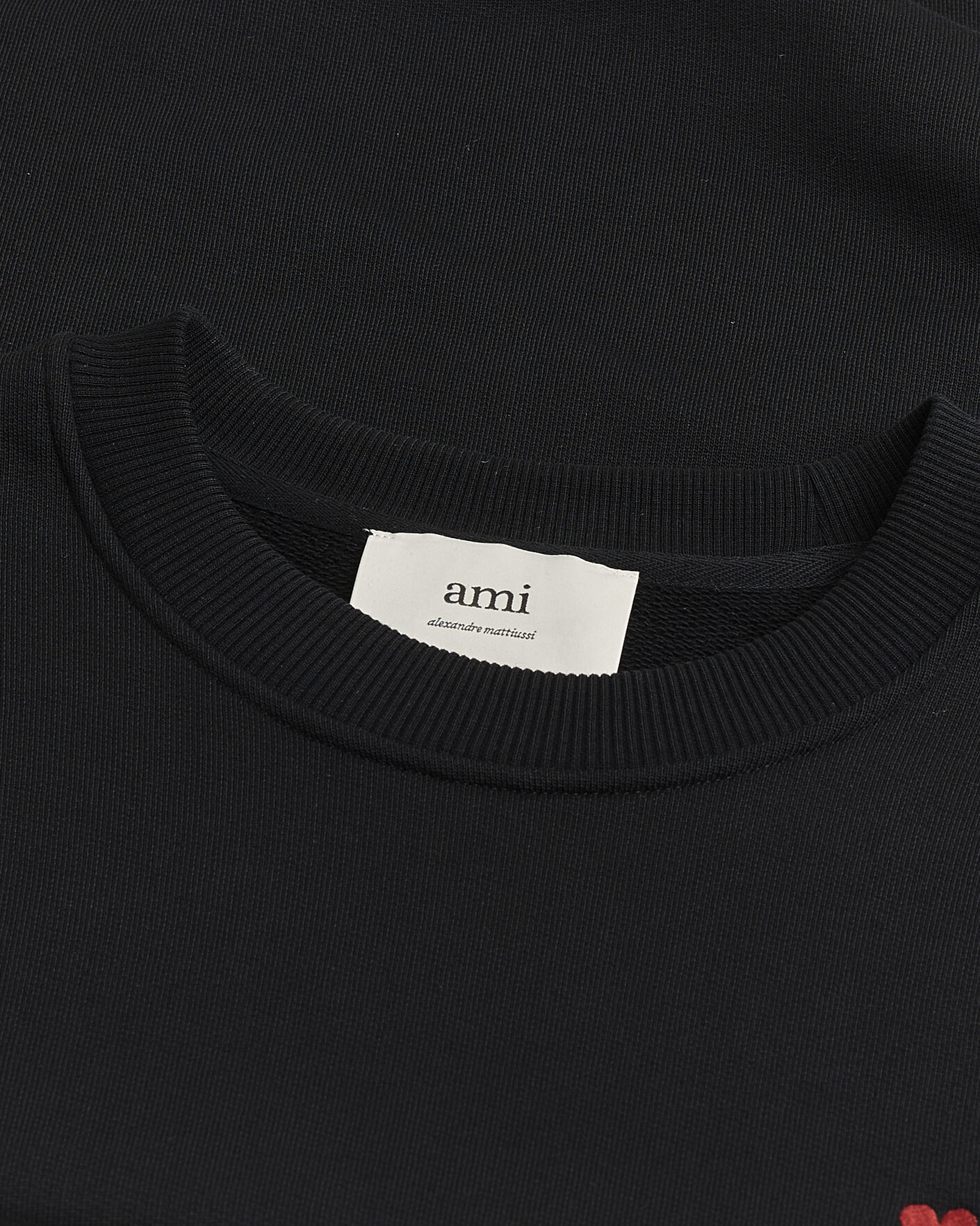 Heren | Pre-owned Truien | Pre-owned | AMI Heart Logo Sweatshirt Black M