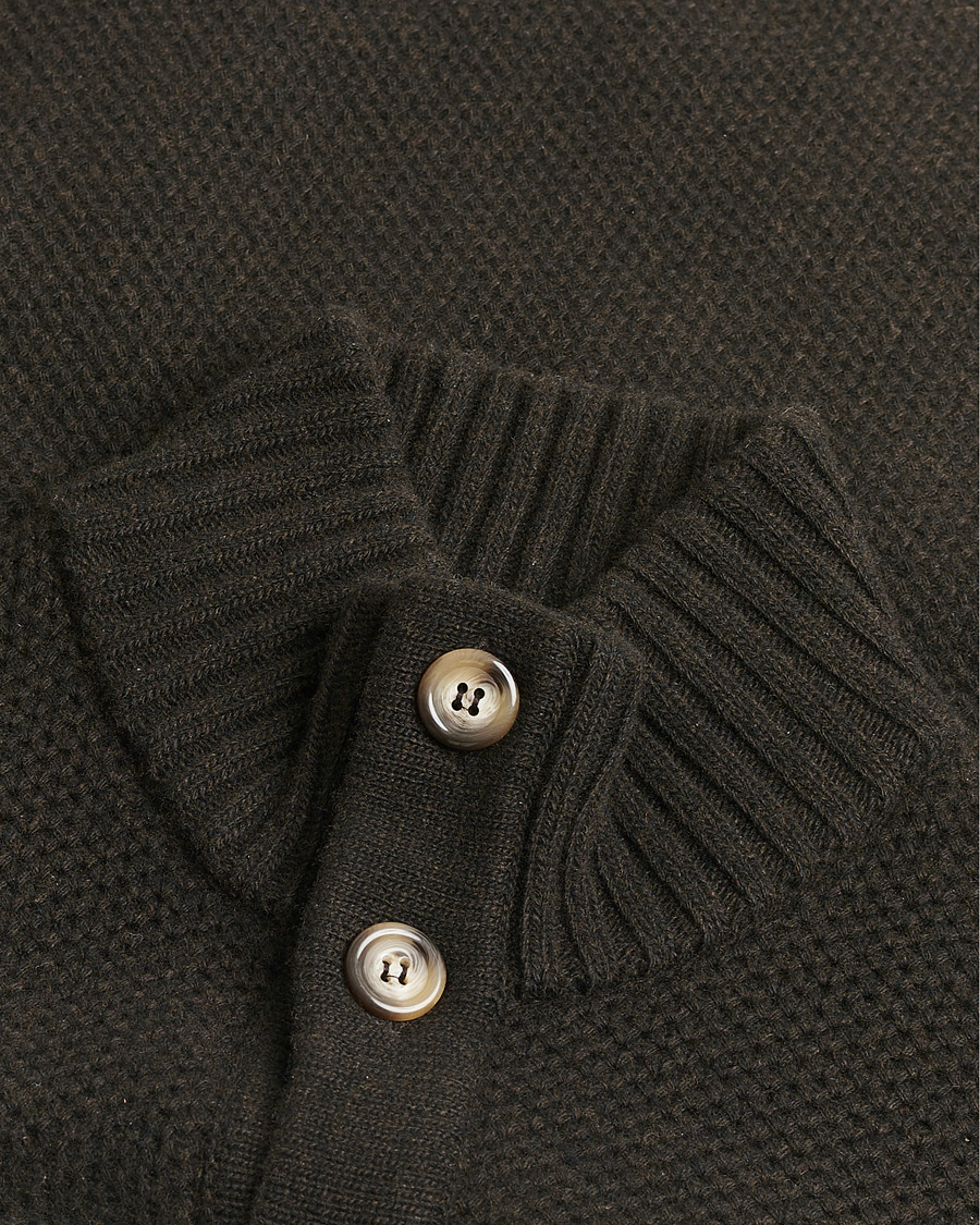 Heren | Pre-owned Truien | Pre-owned | Morgano Heavy Knitted Wool/Cashmere Cardigan Dark Brown M