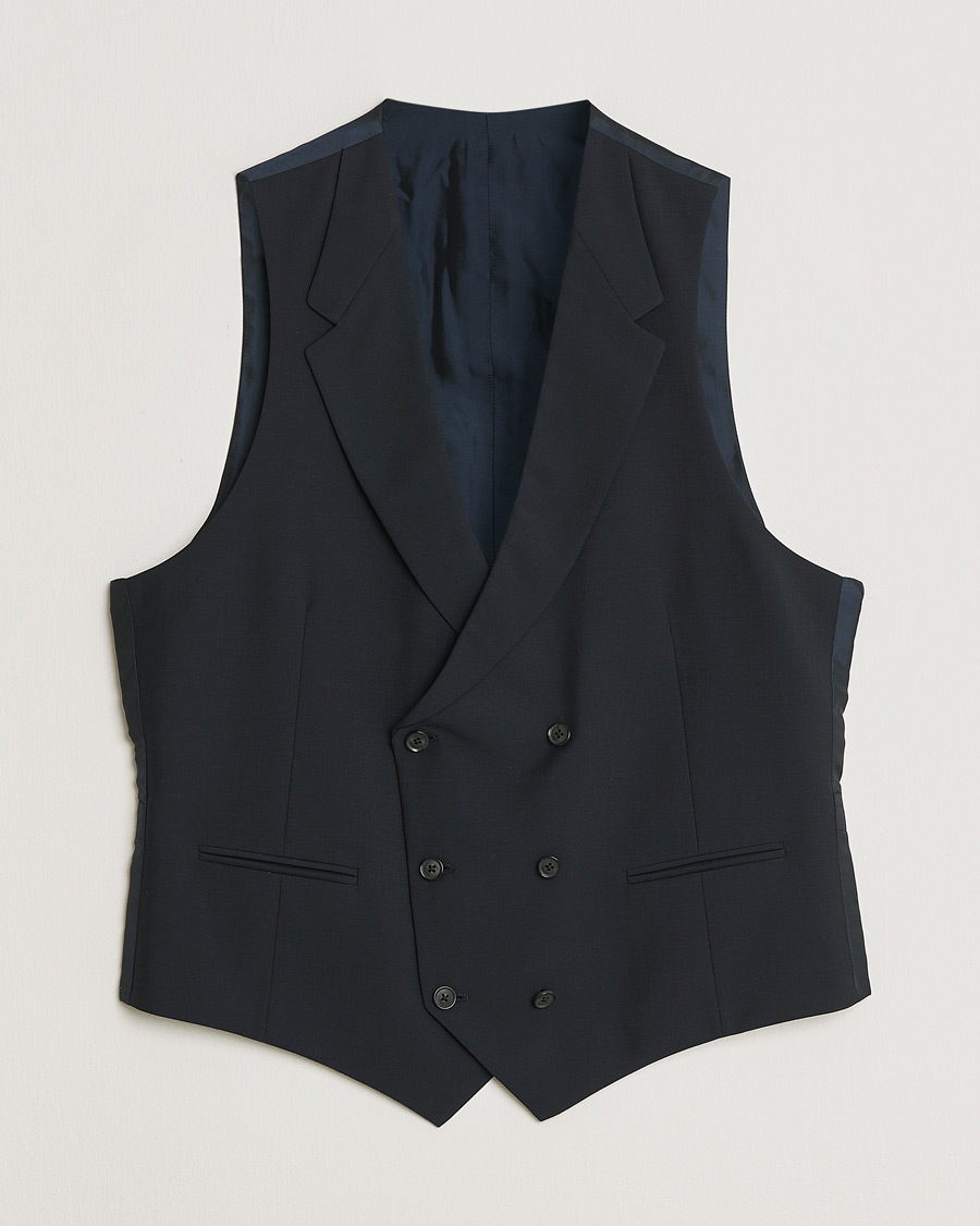 Heren | Caruso Mohair Blend Aida 3-Piece Suit Navy 50 | Pre-owned | Caruso Mohair Blend Aida 3-Piece Suit Navy 50