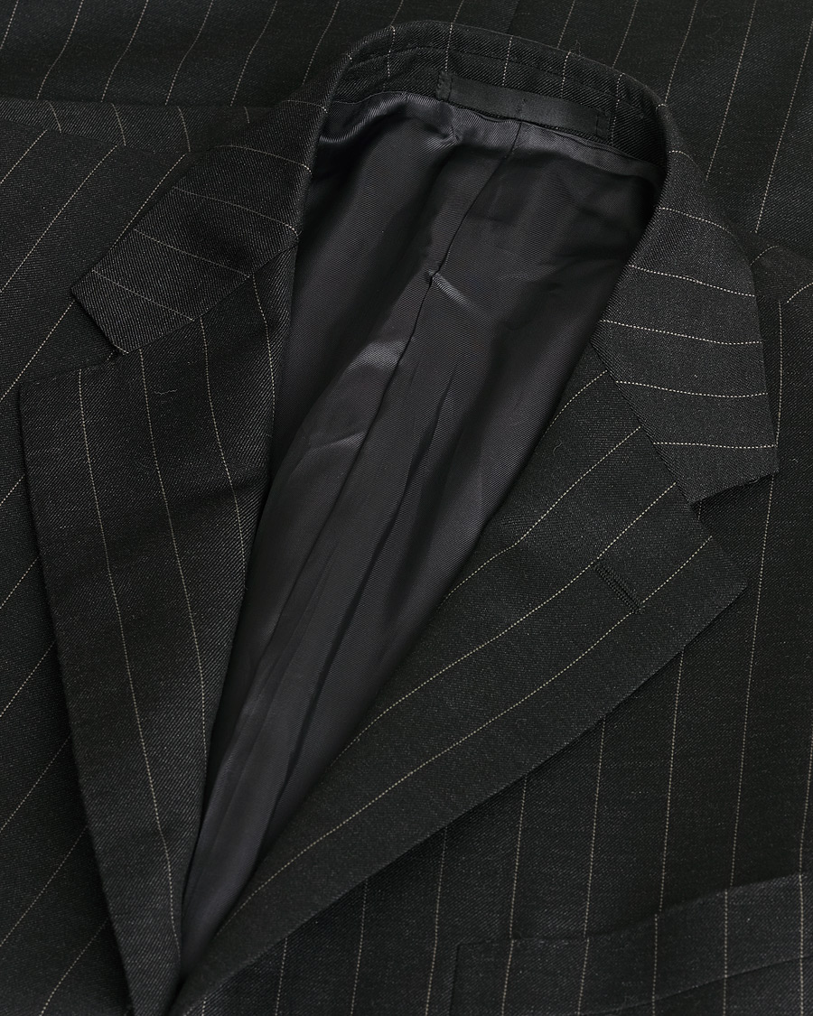 Heren | Pre-owned Pakken | Pre-owned | Caruso Pinstripe Wool Suit Dark Grey 52