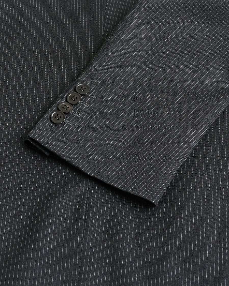 Heren | Pre-owned Pakken | Pre-owned | Armani Collezioni Pinstriped Wool Suit Dark Grey 50