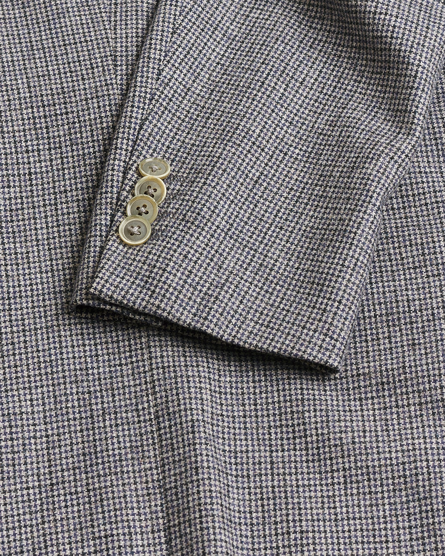 Heren | Pre-owned Blazers | Pre-owned | Caruso Cashmere Blend Houndstooth Blazer Grey 48