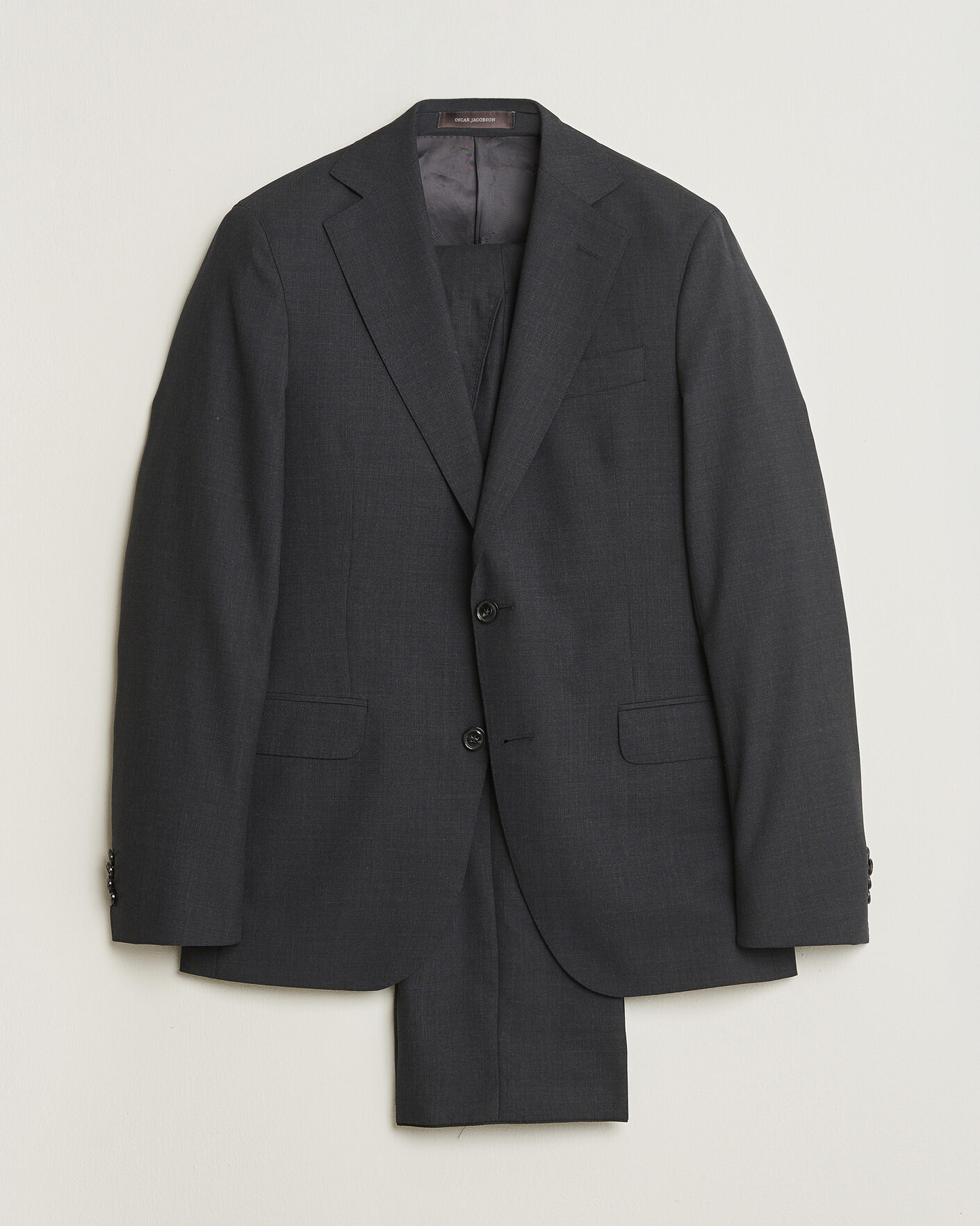 Heren | Pre-owned Pakken | Pre-owned | Oscar Jacobson Ego Wool Suit Dark Grey 46