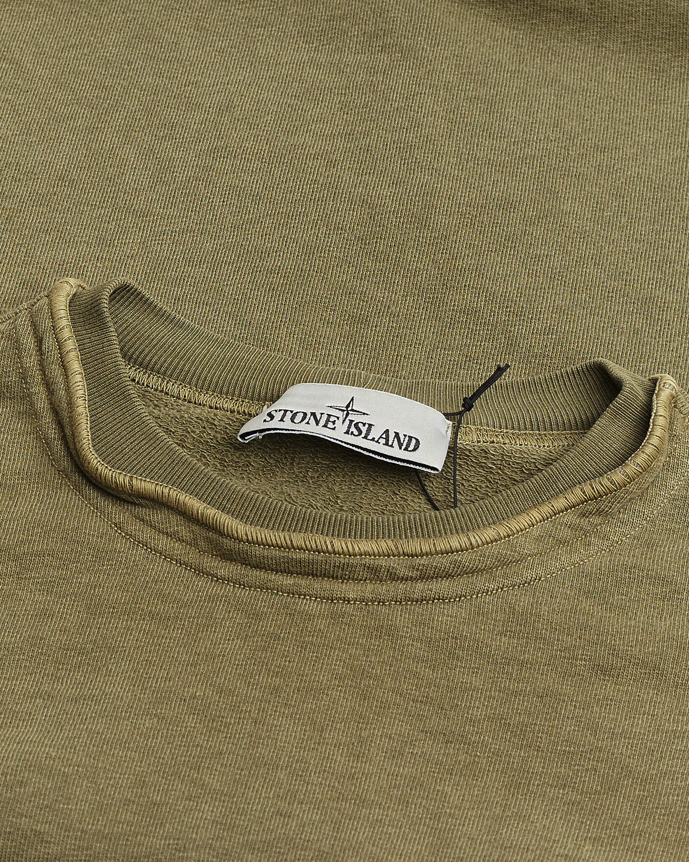 Heren | Pre-owned Truien | Pre-owned | Stone Island Old Dyed Cotton Sweatshirt Military Green M