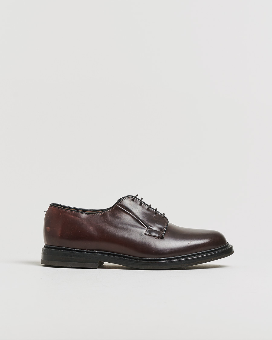 Heren | Allen Edmonds Leeds Shell Cordovan Derby Burgundy US8,5 - EU42 | Pre-owned | Allen Edmonds Leeds Shell Cordovan Derby Burgundy US8,5 - EU42
