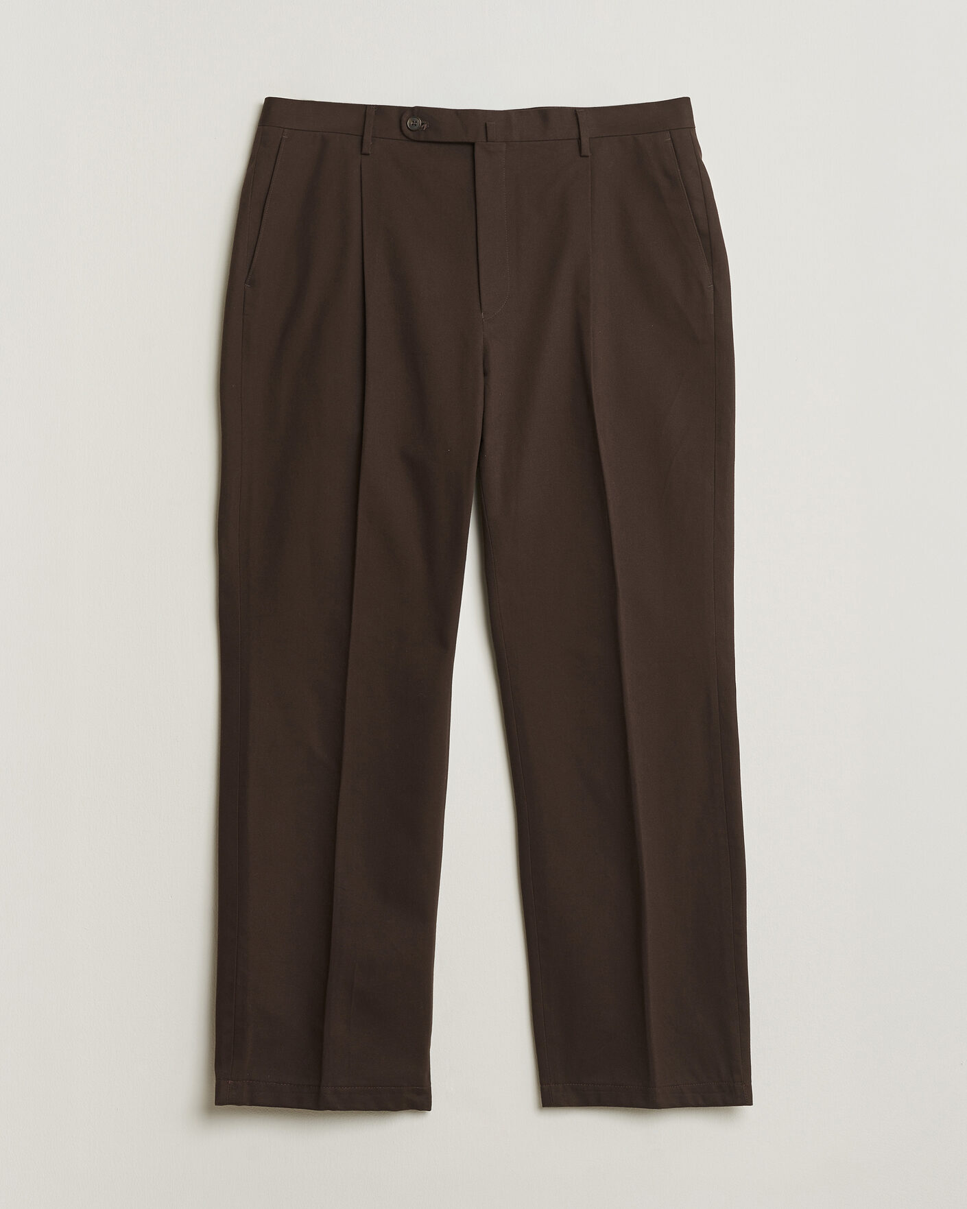 Heren | Rubato High Waist Cotton Chino Brown 52 | Pre-owned | Rubato High Waist Cotton Chino Brown 52