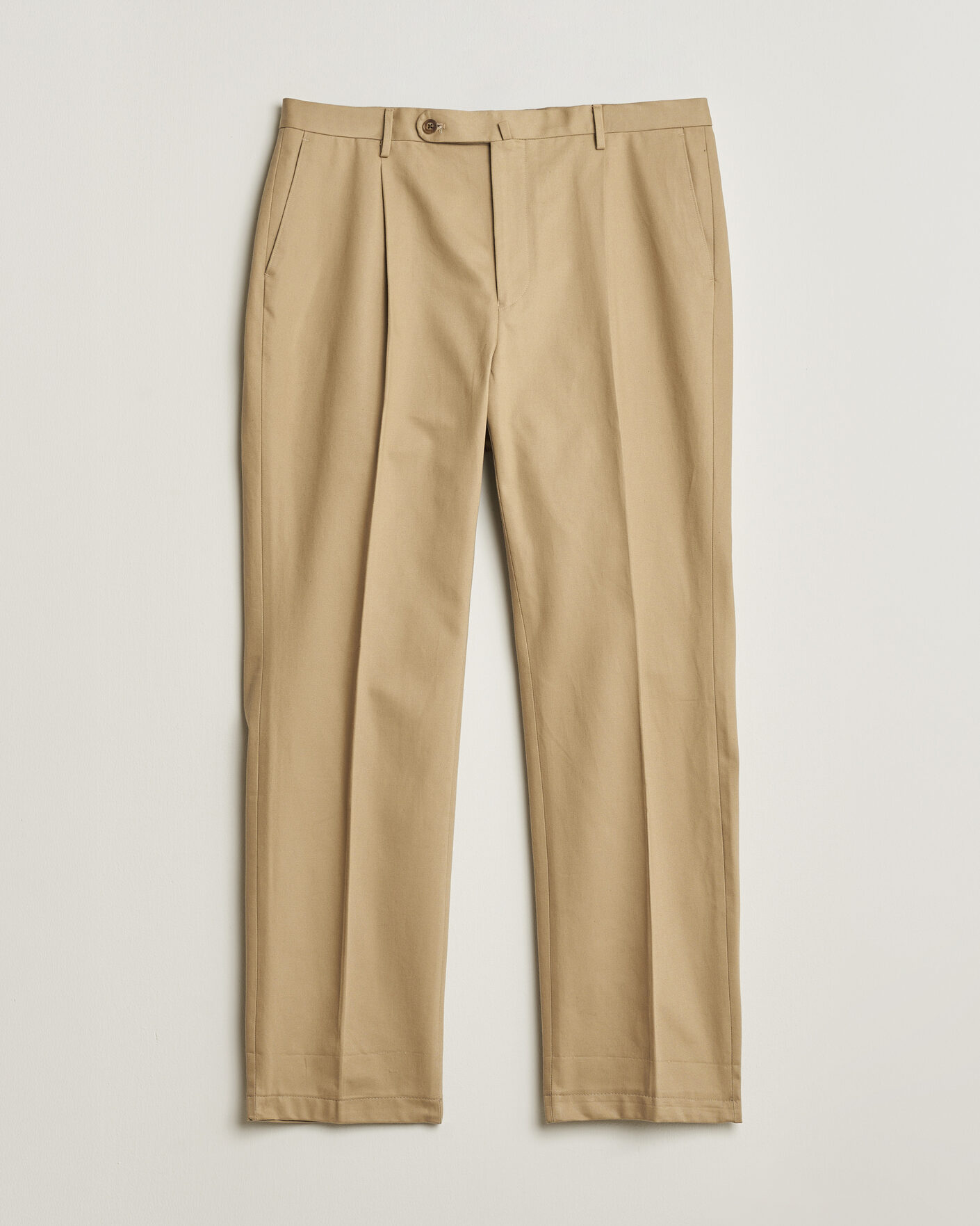 Heren | Rubato High Waist Cotton Chino Beige 52 | Pre-owned | Rubato High Waist Cotton Chino Beige 52