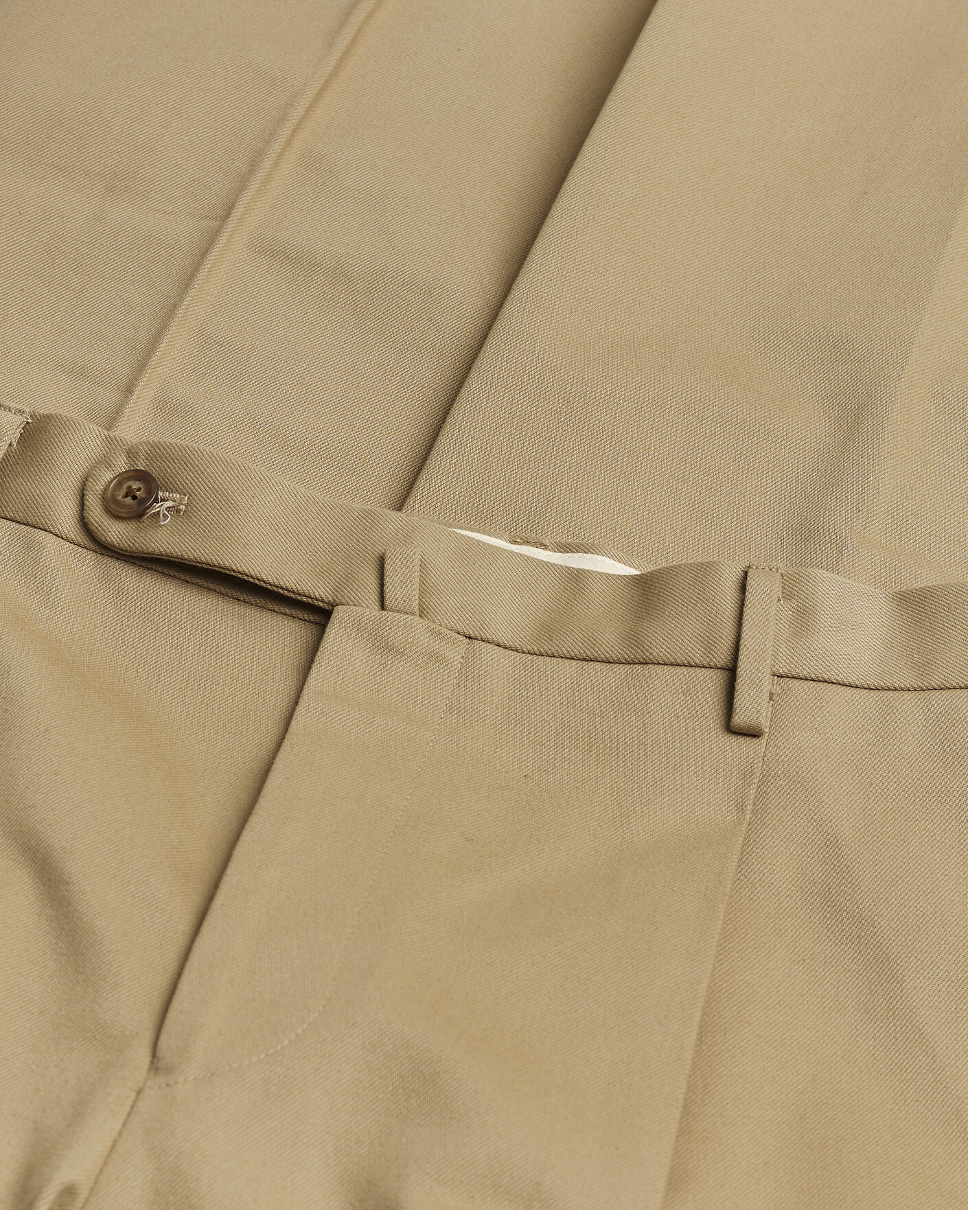 Heren | Rubato High Waist Cotton Chino Beige 52 | Pre-owned | Rubato High Waist Cotton Chino Beige 52