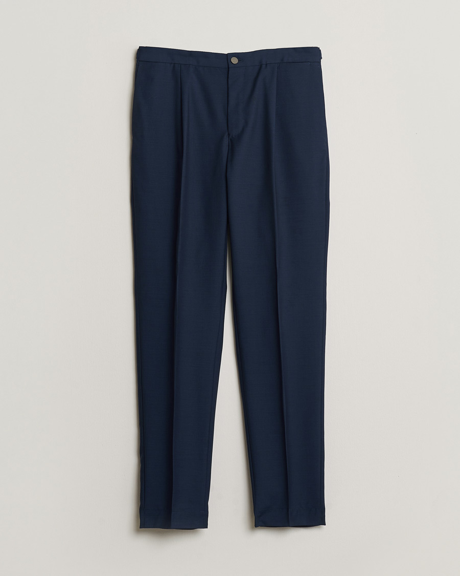 Heren | Pre-owned Broeken | Pre-owned | Incotex Tapered Fit Super 100s Wool Pants Navy 50
