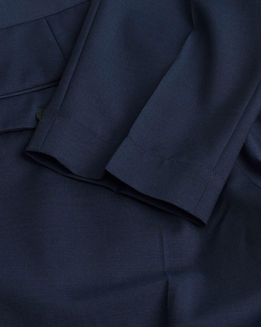 Heren | Pre-owned Broeken | Pre-owned | Incotex Tapered Fit Super 100s Wool Pants Navy 50