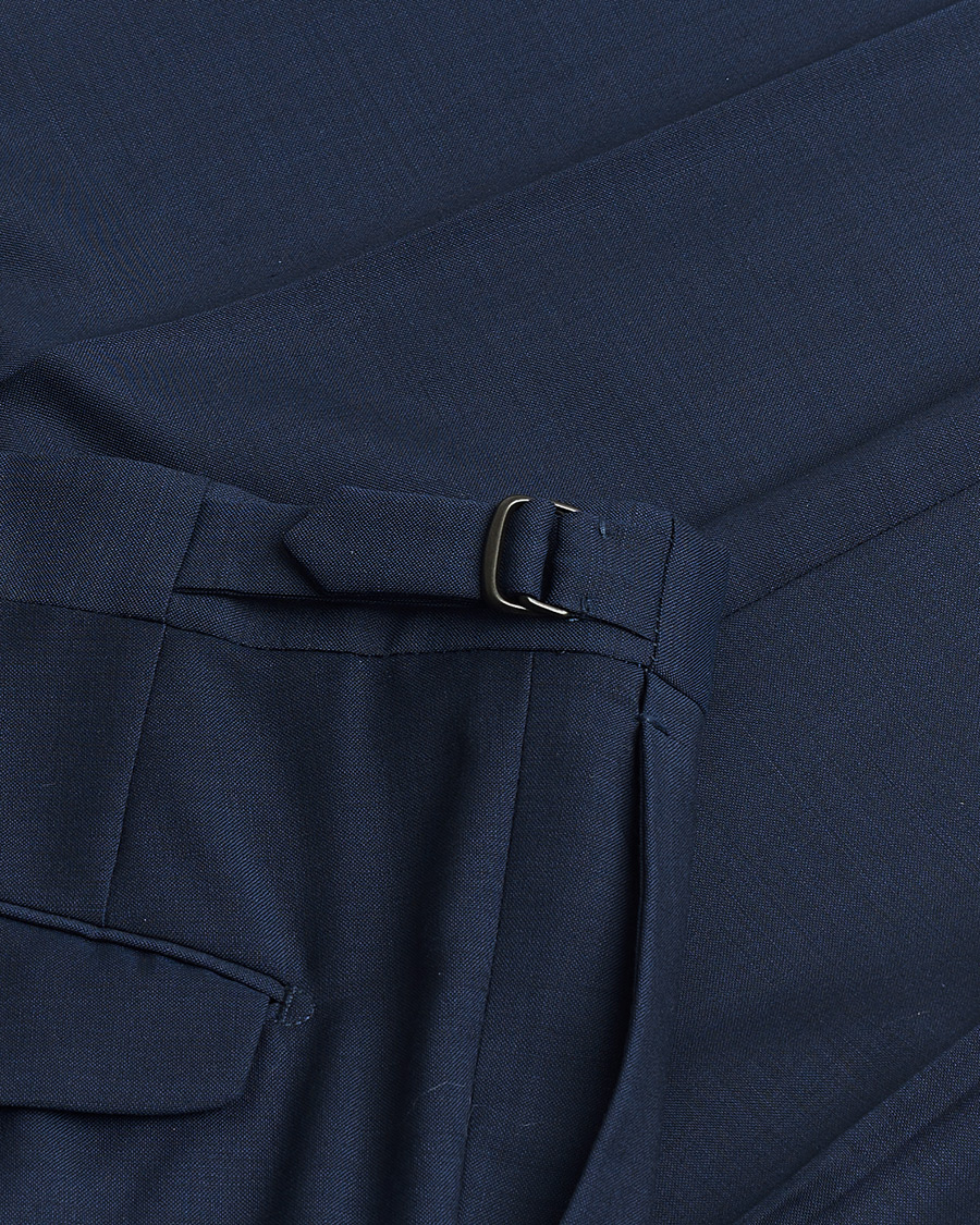 Heren | Pre-owned Broeken | Pre-owned | Incotex Tapered Fit Super 100s Wool Pants Navy 50