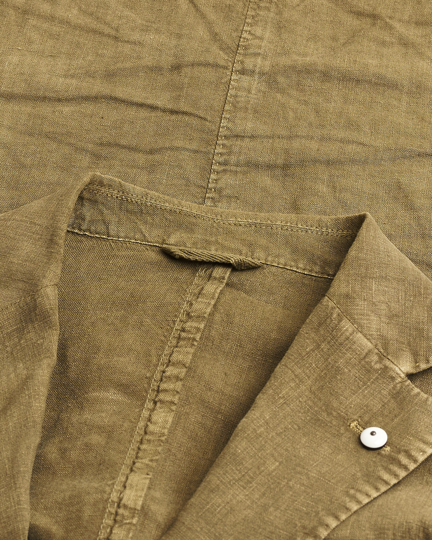 Heren | Pre-owned Blazers | Pre-owned | L.B.M. 1911 Jack Regular Fit Linen Blazer Olive 46