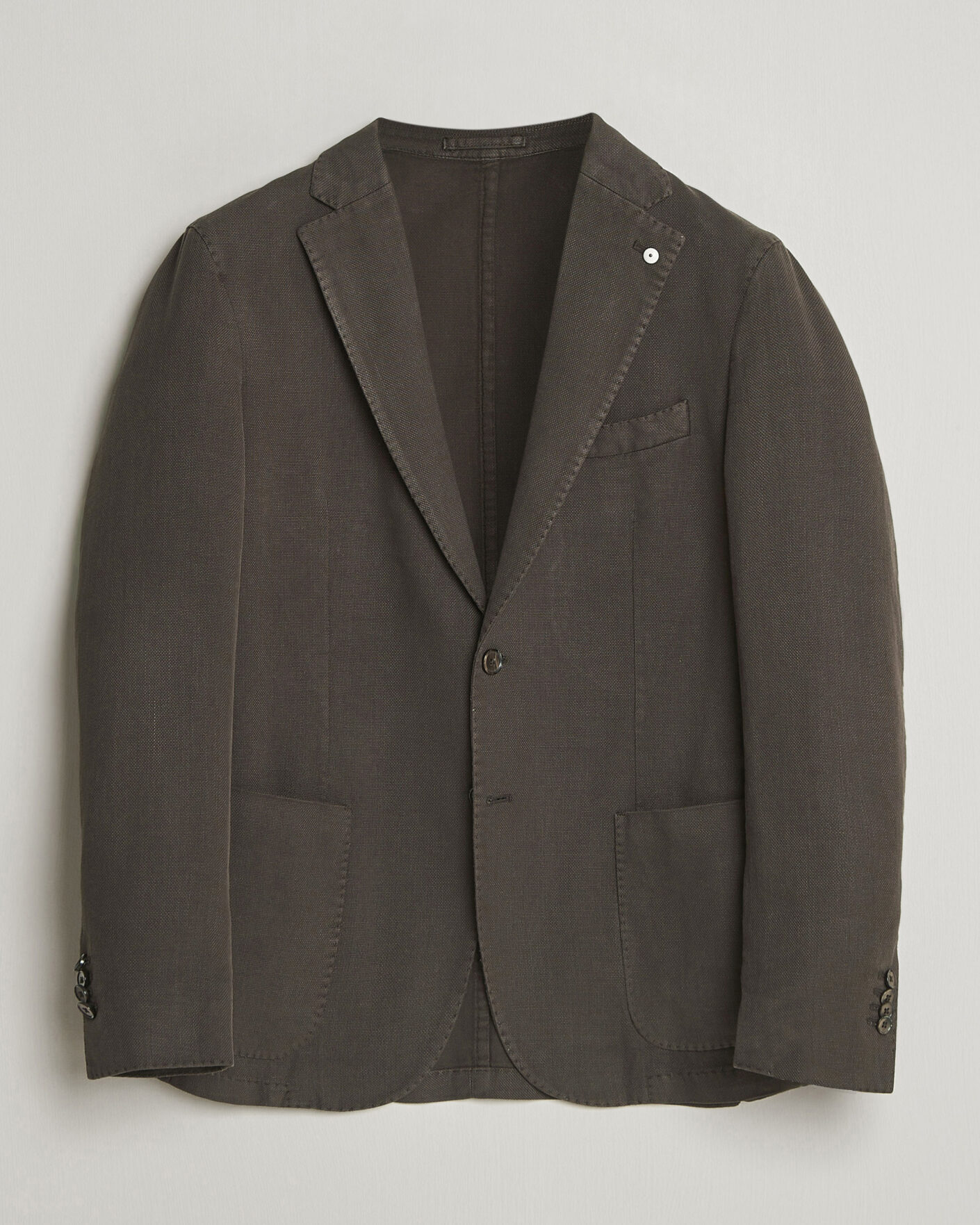 Heren | L.B.M. 1911 Jack Regular Fit Structured Cotton Blazer Brown 50 | Pre-owned | L.B.M. 1911 Jack Regular Fit Structured Cotton Blazer Brown 50