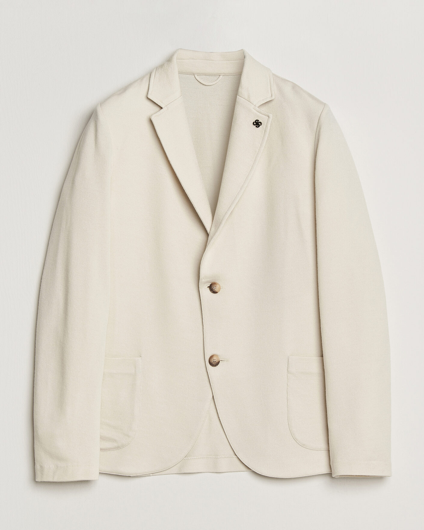 Heren | Pre-owned Blazers | Pre-owned | Gran Sasso Wool Knitted Blazer Cream 50