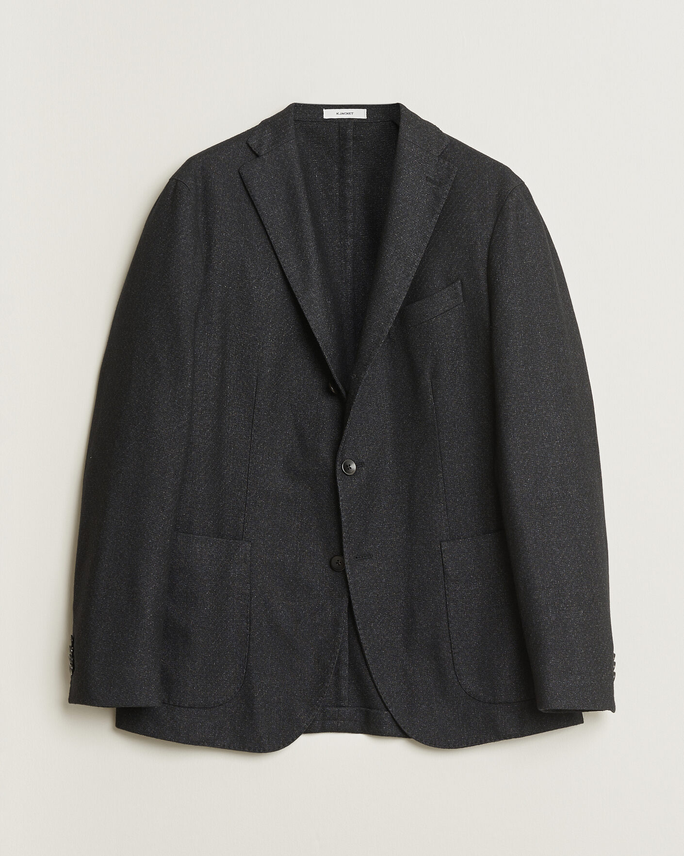 Heren | Pre-owned Blazers | Pre-owned | Boglioli K Jacket Flannel Wool Blazer Charcoal 50