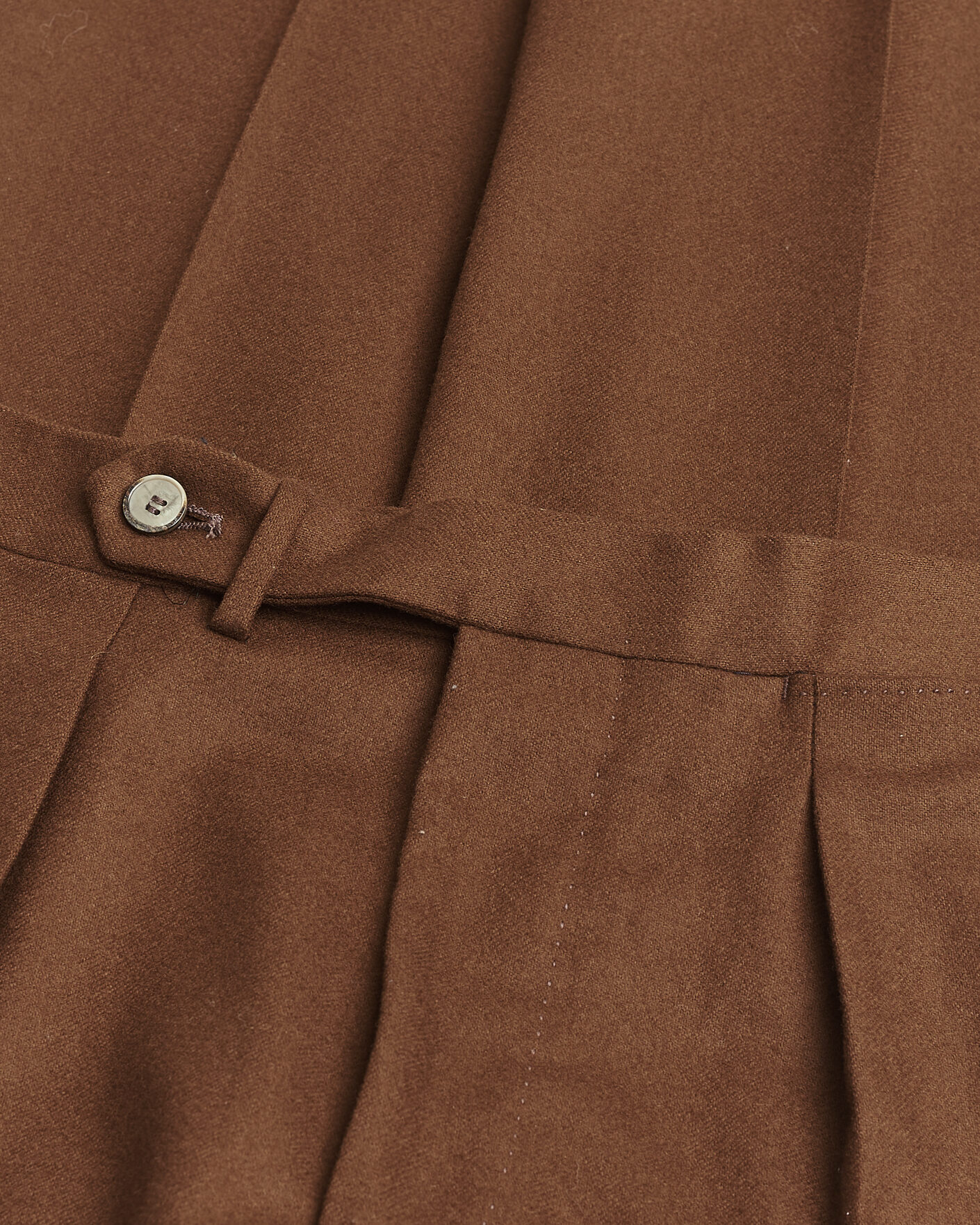 Heren | Pre-owned Broeken | Pre-owned | Santaniello Flannel Trousers Rust Brown 48