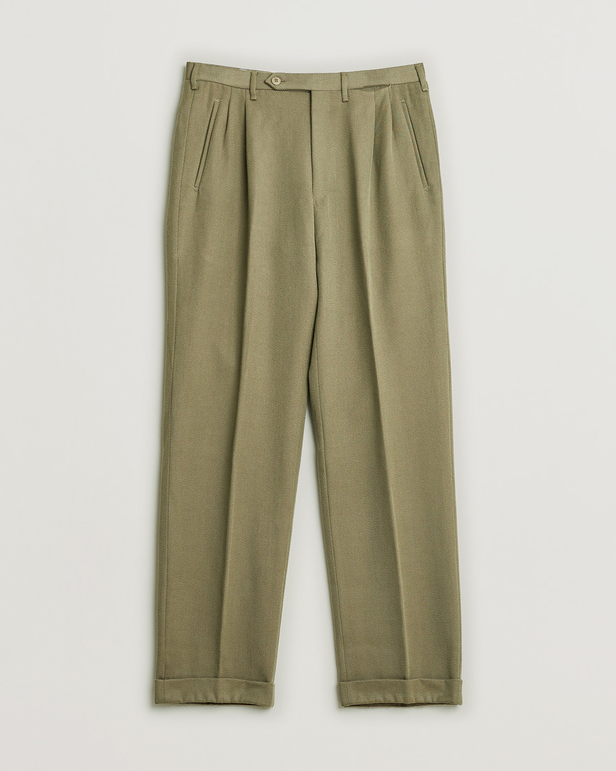 Heren | Pre-owned Broeken | Pre-owned | Rota Pantaloni Twill Cotton Trousers Moss Green 50