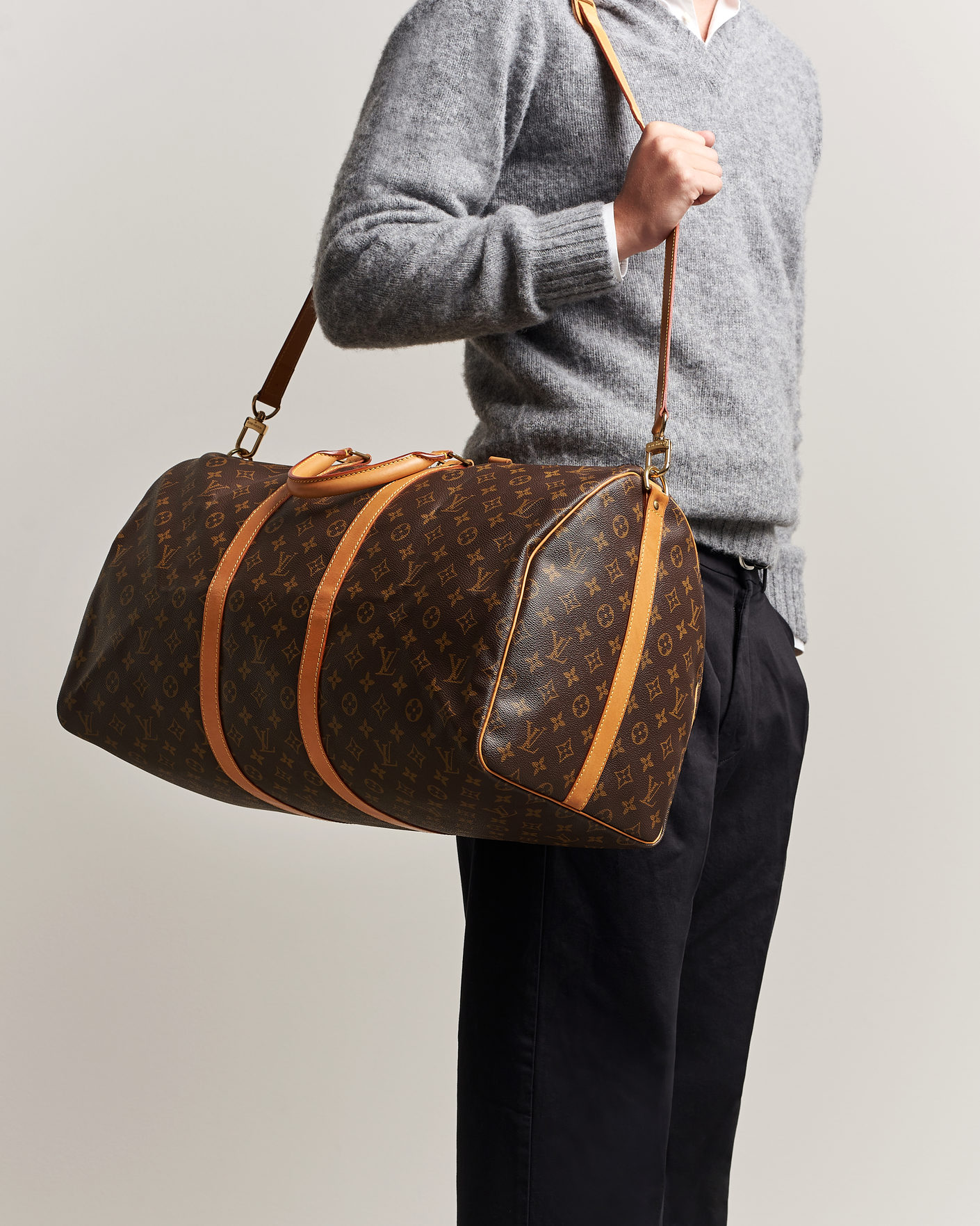 Heren | Pre-Owned & Vintage Bags | Louis Vuitton Pre-Owned | Keepall Bandouliére 55 Monogram